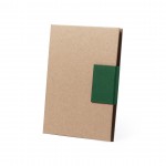 Notitieboekje met sluiting en kleurdetail kleur groen