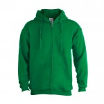 Promotionele hoodies met rits, 280 g/m2 in de kleur groen