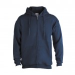 Promotionele hoodies met rits, 280 g/m2 in de kleur marineblauw