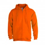 Promotionele hoodies met rits, 280 g/m2 in de kleur oranje