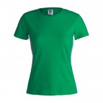 Katoenen dames T-shirt voor reclame in de kleur groen