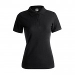 Poloshirts met logo voor vrouwen, 180 g/m2 in de kleur zwart