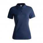Poloshirts met logo voor vrouwen, 180 g/m2 in de kleur marineblauw