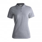Poloshirts met logo voor vrouwen, 180 g/m2 in de kleur grijs
