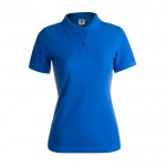 Poloshirts met logo voor vrouwen, 180 g/m2 in de kleur blauw