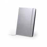 Kunstleren notitieboekjes met metallic look kleur zilver