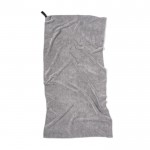 Bedrukte handdoek van gerecycled microvezel, 70 x 140 cm kleur grijs