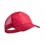 Polyester caps voor merchandising kleur rood