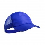 Polyester caps voor merchandising kleur blauw