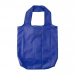 190T polyester opvouwbare boodschappentas met haak kleur blauw eerste weergave