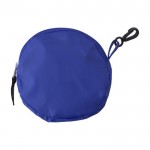 190T polyester opvouwbare boodschappentas met haak kleur blauw tweede weergave