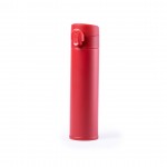 Thermosfles van RVS voor merchandising kleur rood