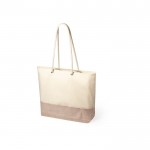 Jute / Katoenen tas met logo bedrukt kleur naturel
