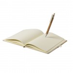 Notitieboekje A5-formaat met pen van kurk en katoen kleur ivoor eerste weergave