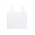 Zachte RPET opvouwbare tas met logo kleur wit