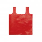 Zachte RPET opvouwbare tas met logo kleur rood
