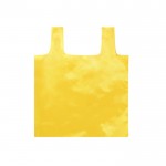 Zachte RPET opvouwbare tas met logo kleur geel