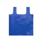Zachte RPET opvouwbare tas met logo kleur blauw