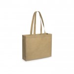 Herbruikbare non woven tassen bedrukken met logo kleur bruin