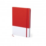 Gepersonaliseerd, tweekleurig notitieboekje A5 kleur rood