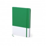 Gepersonaliseerd, tweekleurig notitieboekje A5 kleur groen