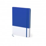 Gepersonaliseerd, tweekleurig notitieboekje A5 kleur blauw