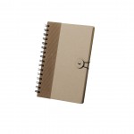 Merchandising notitieboekje met gerecyclede kaft kleur bruin