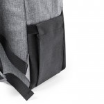 Duurzame rpet rugzakken met eigen logo kleur grijs vierde weergave