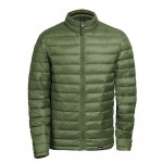 Gerecycled gewatteerd jacket kleur miliair groen
