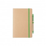 Notitieboekjes met pen en kleurdetail kleur groen