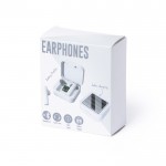 Witte Bluetooth® 5.0 oordopjes met logo kleur wit vierde weergave