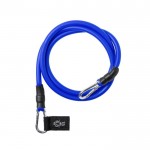 Set elastische fitnessbanden met logo kleur blauw