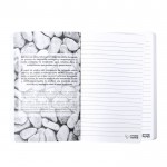 A5 notitieboek met kaft van steenextracten kleur wit vijfde weergave