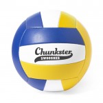 Driekleurige volleybal strandbal met logo kleur gemengd eerste weergave