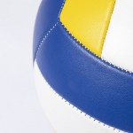 Driekleurige volleybal strandbal met logo kleur gemengd tweede weergave