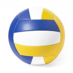 Driekleurige volleybal strandbal met logo kleur gemengd
