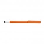 Metallic tactiele pen met mobiele telefoonhouder kleur oranje eerste weergave