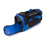 Sporttas van 600D polyester met schoenengedeelte kleur blauw derde weergave