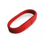 Siliconen usb-armband in leuke kleuren kleur rood