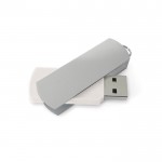 Rechthoekige, draaibare USB stick kleur wit
