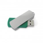 Rechthoekige, draaibare USB stick kleur groen