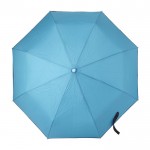 Regenboog omvouwbare paraplu kleur lichtblauw vierde weergave