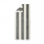 Katoenen strandlaken met logo voor strandstoel, 80 x 180 cm kleur grijs