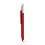 Gekleurde pennen met verchroomde top kleur rood