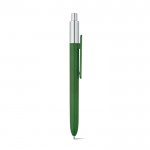 Gekleurde pennen met verchroomde top kleur groen