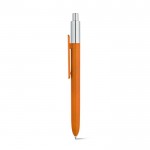 Gekleurde pennen met verchroomde top kleur oranje