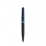 Aluminium touch-pen met hoesje kleur blauw