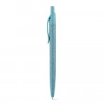 Eco pennen met huls van tarwestro kleur lichtblauw eerste weergave