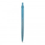 Eco pennen met huls van tarwestro kleur lichtblauw