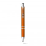 Plastic pen met naam voor reclame kleur oranje